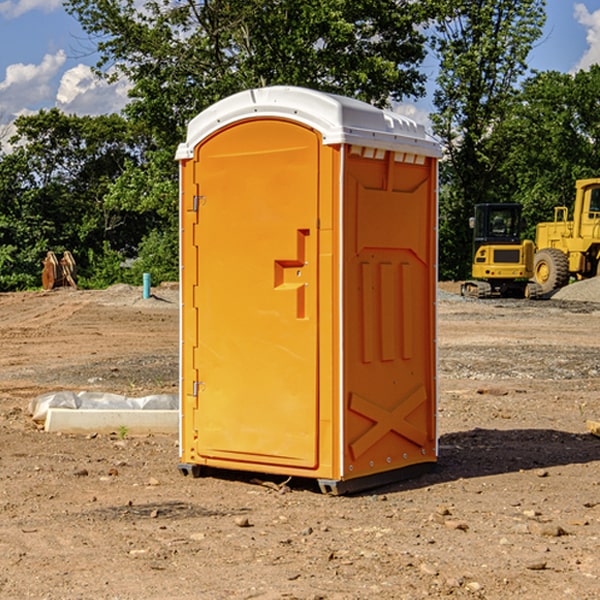 how often are the porta potties cleaned and serviced during a rental period in Wyoming